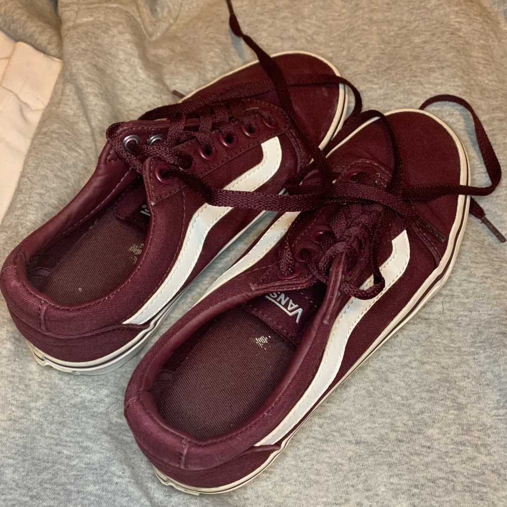 burgundy vans